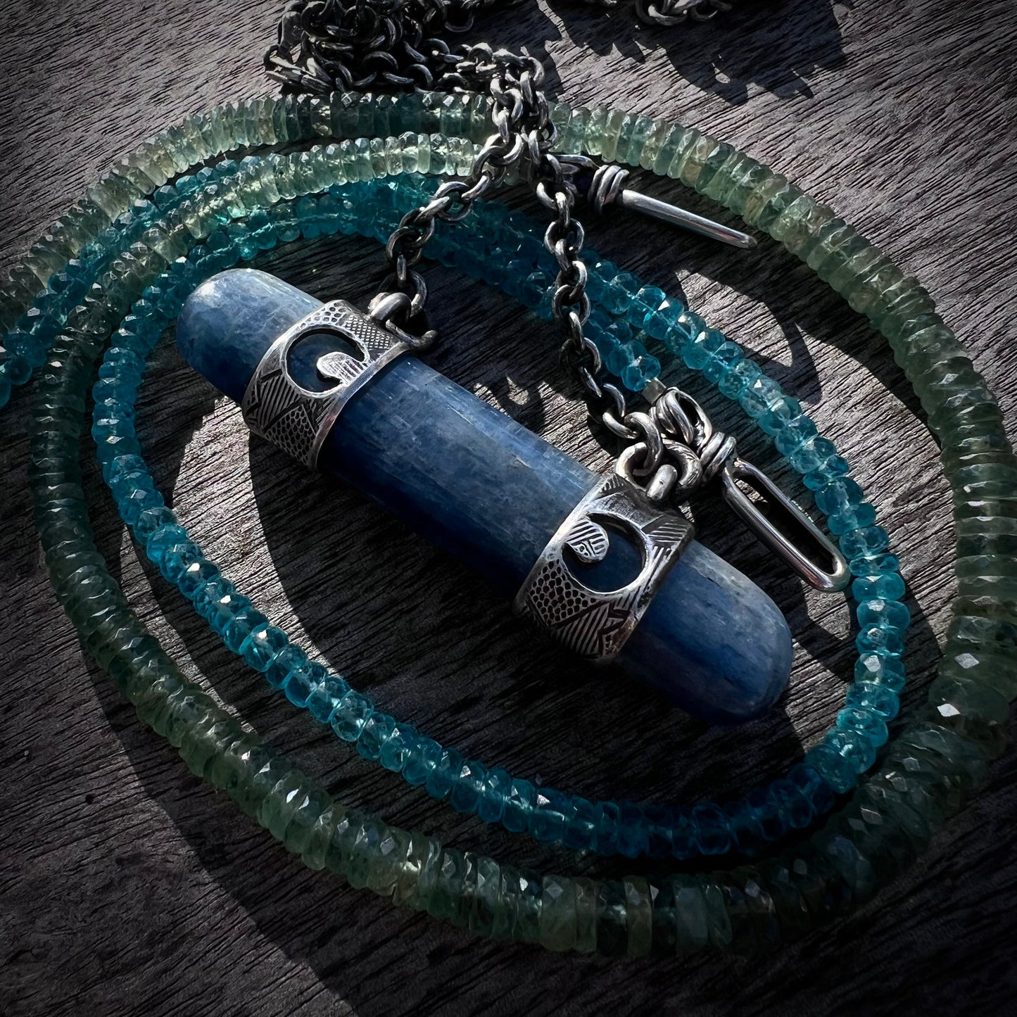 Blue Kyanite Horizon Talisman Necklace