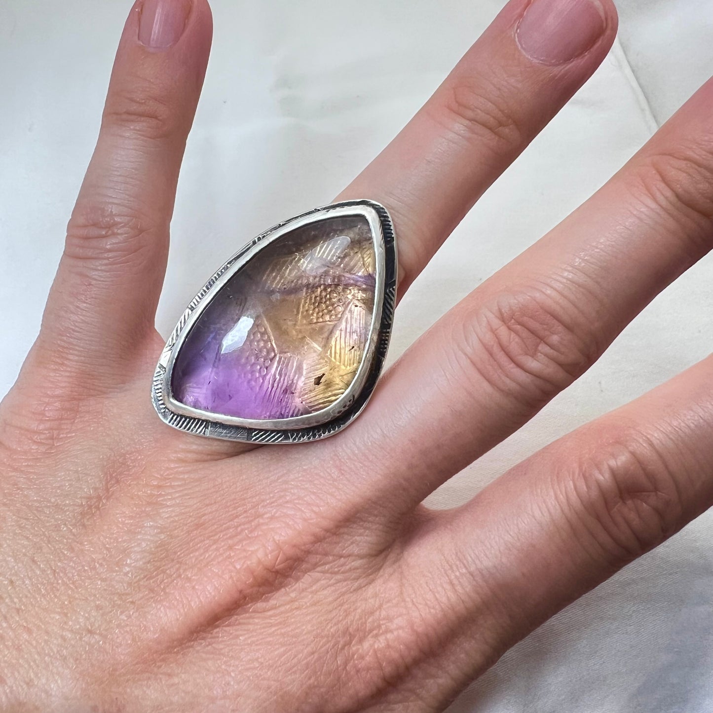 Ametrine Silver Ring