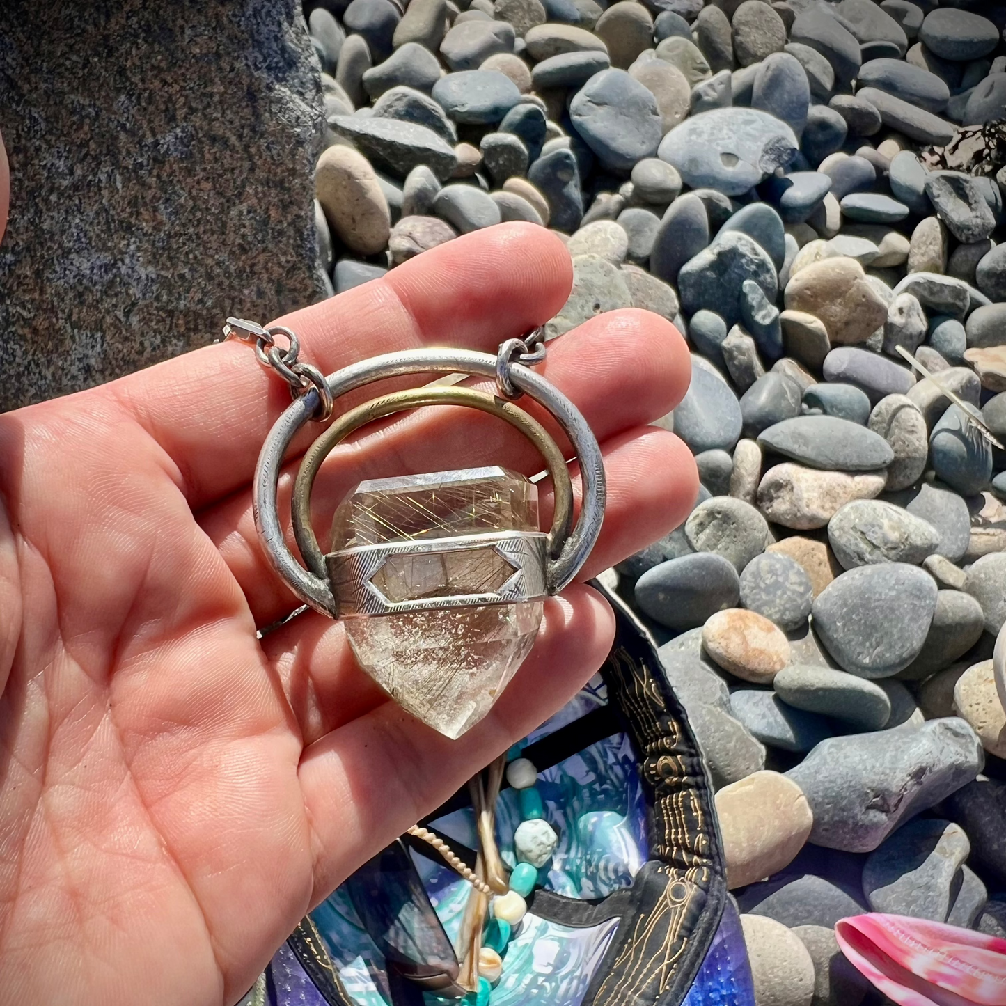 Rutilated Quartz Sun Talisman