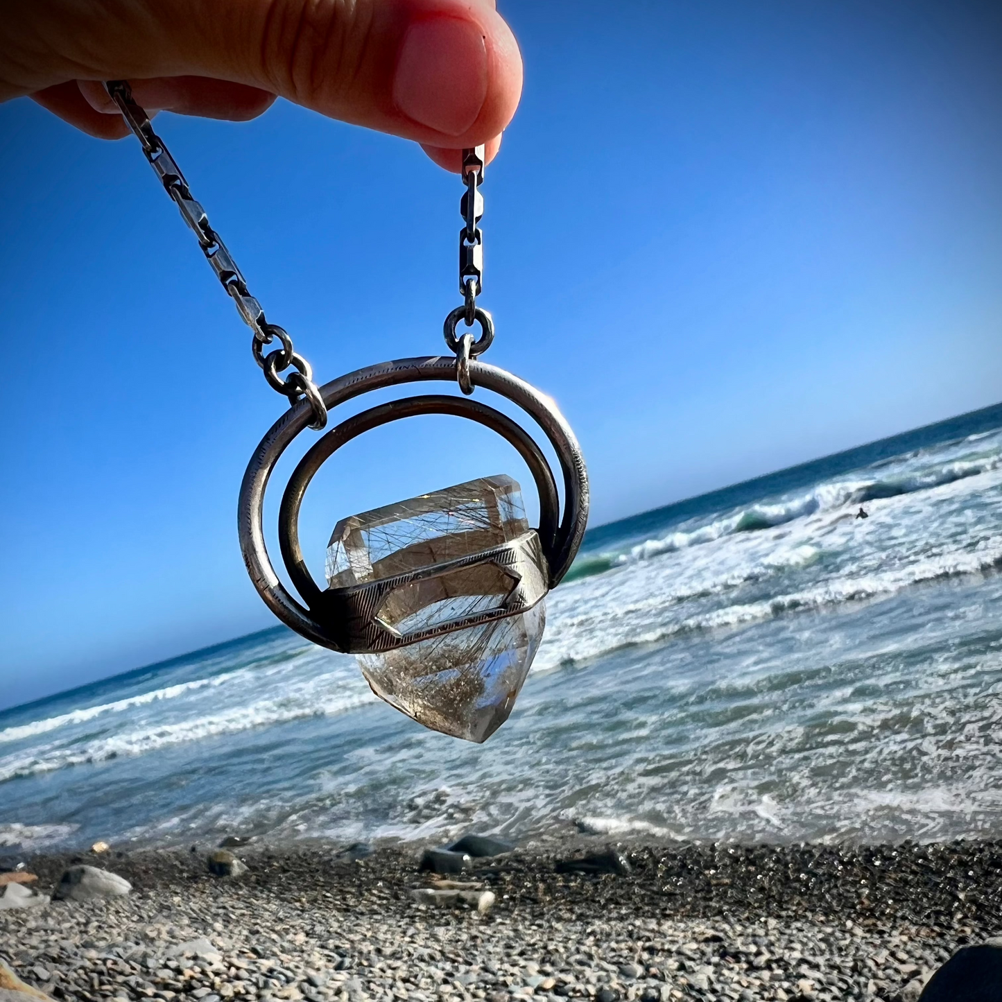 Rutilated Quartz Sun Talisman