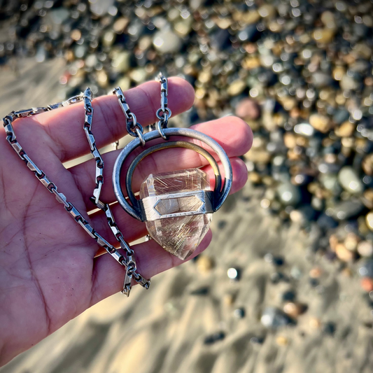 Rutilated Quartz Sun Talisman
