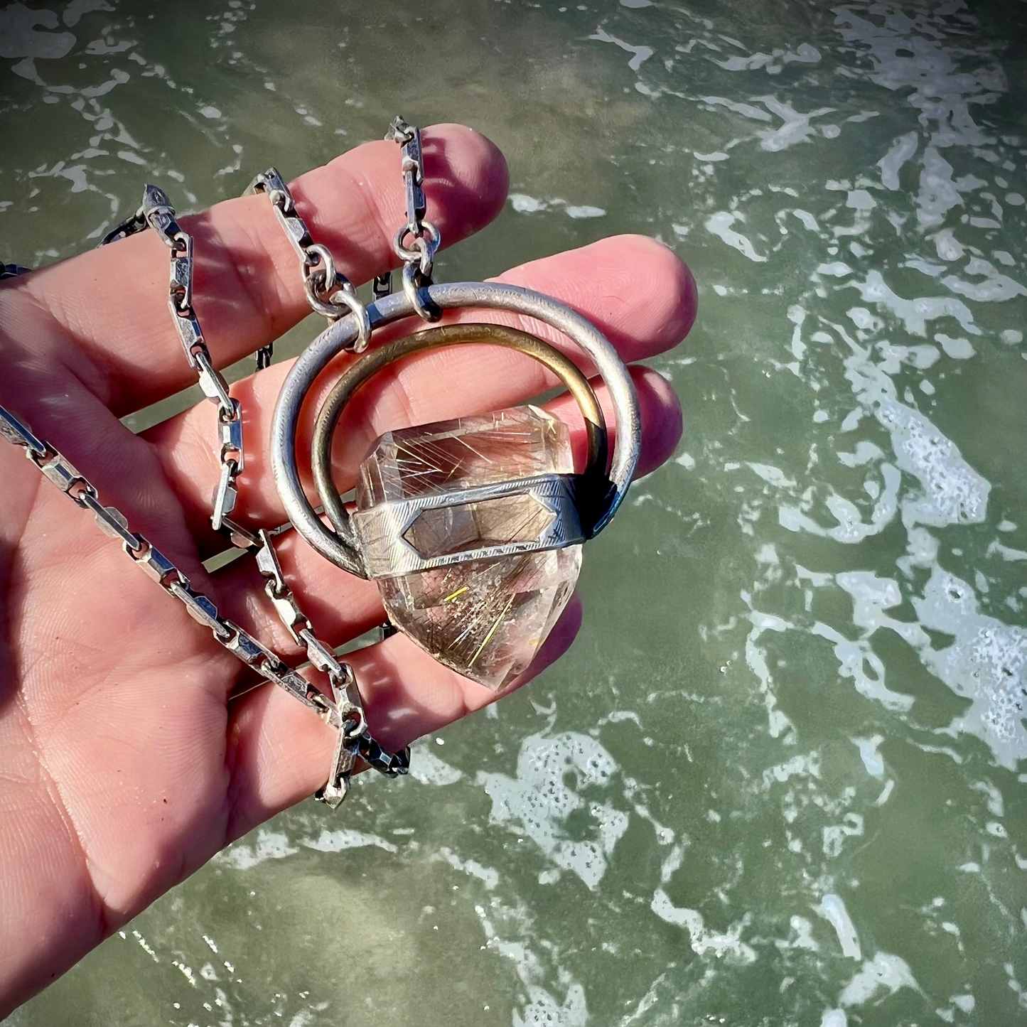 Rutilated Quartz Sun Talisman