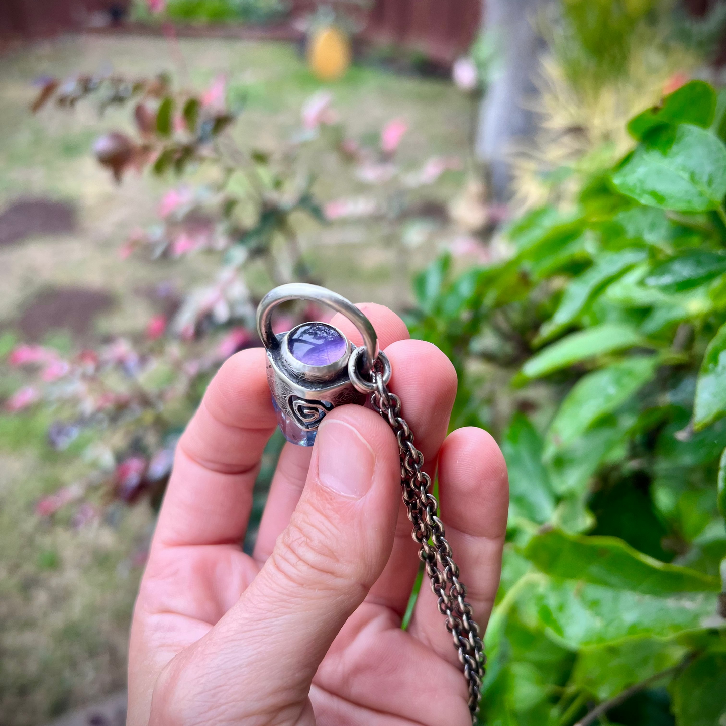 Blue Topaz and Amethyst Talisman