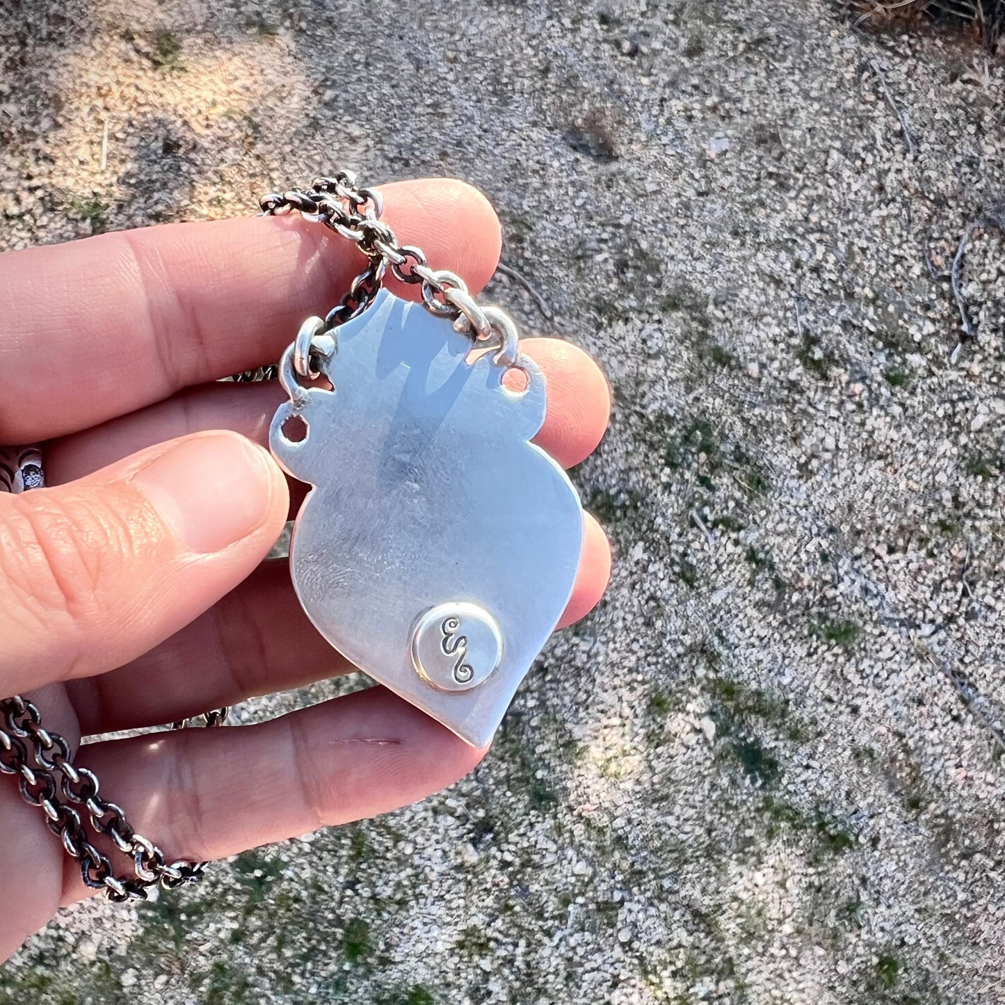 Chevron Amethyst Moon Talisman