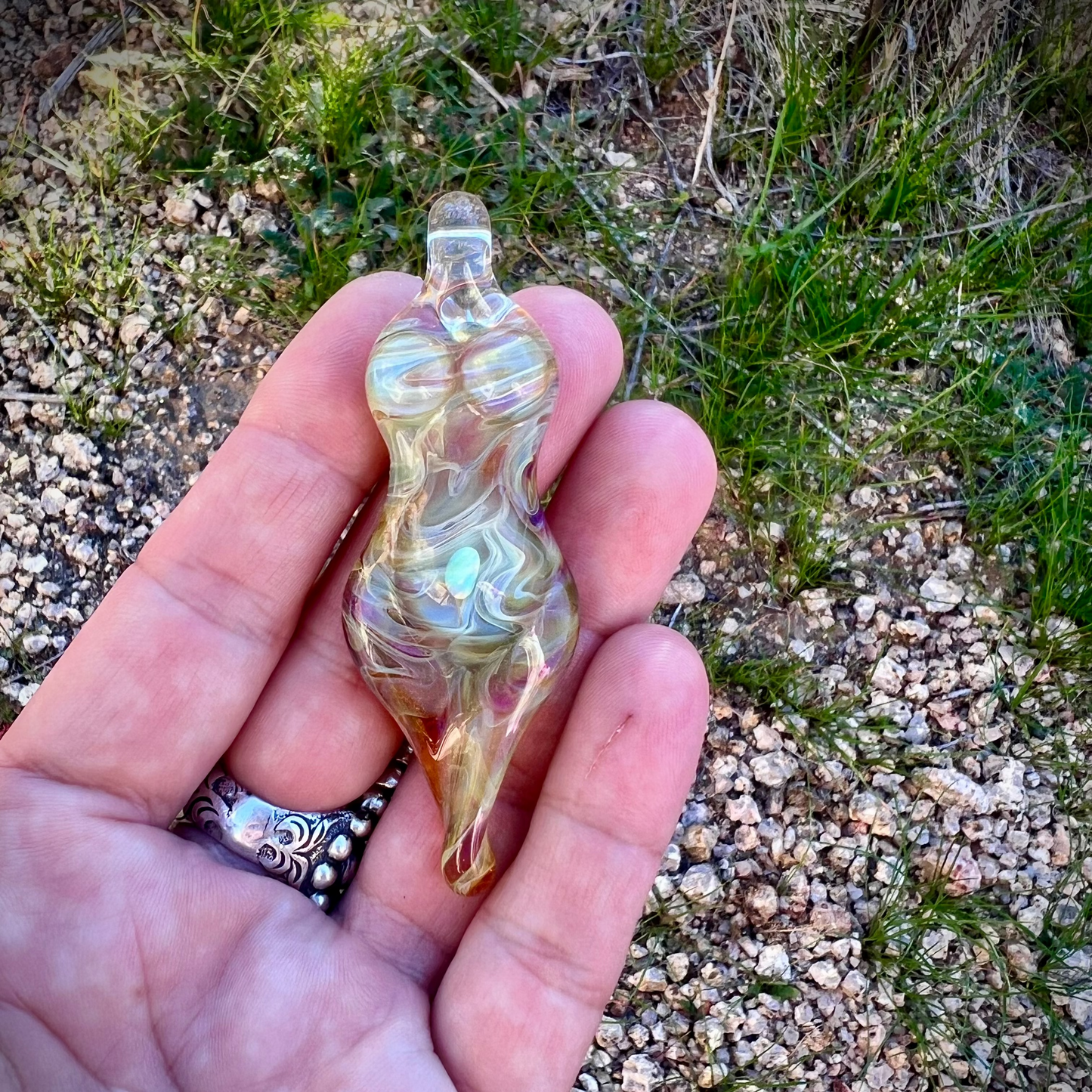 Goddess Pendant with Gilson Opal