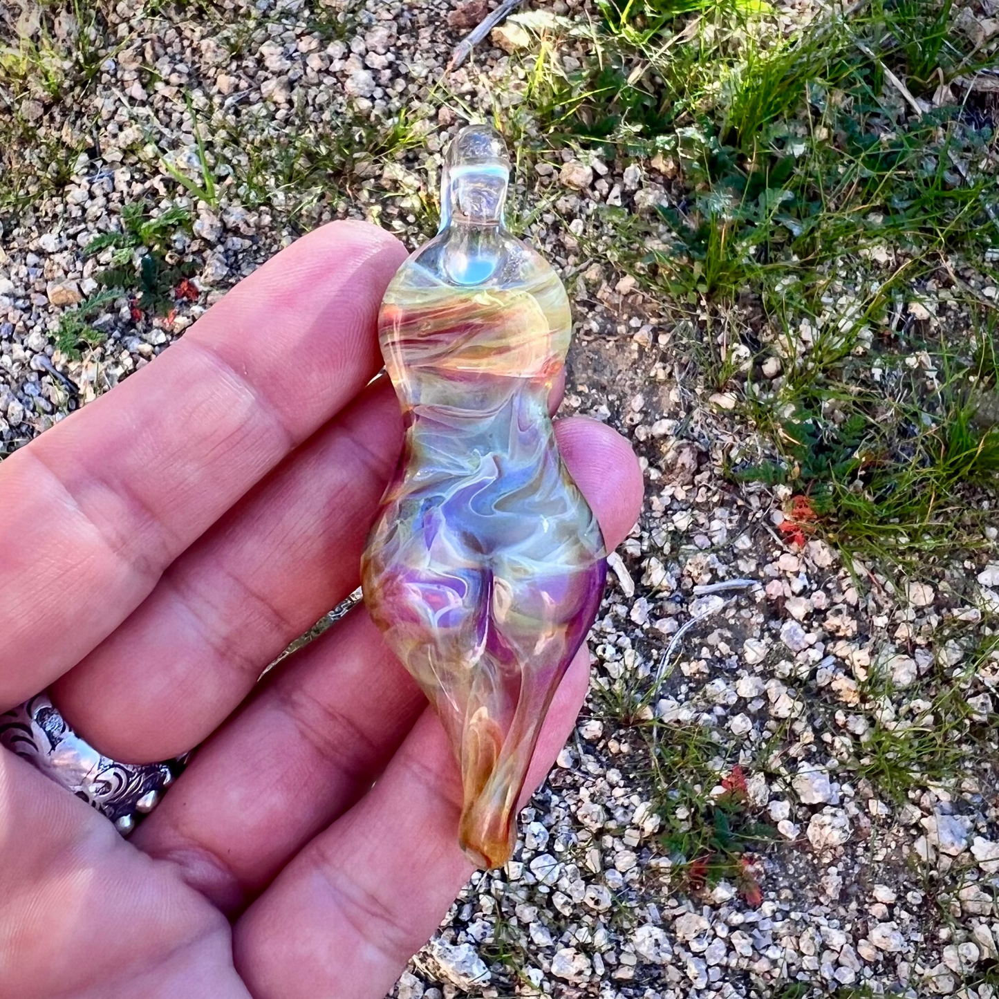 Goddess Pendant with Gilson Opal